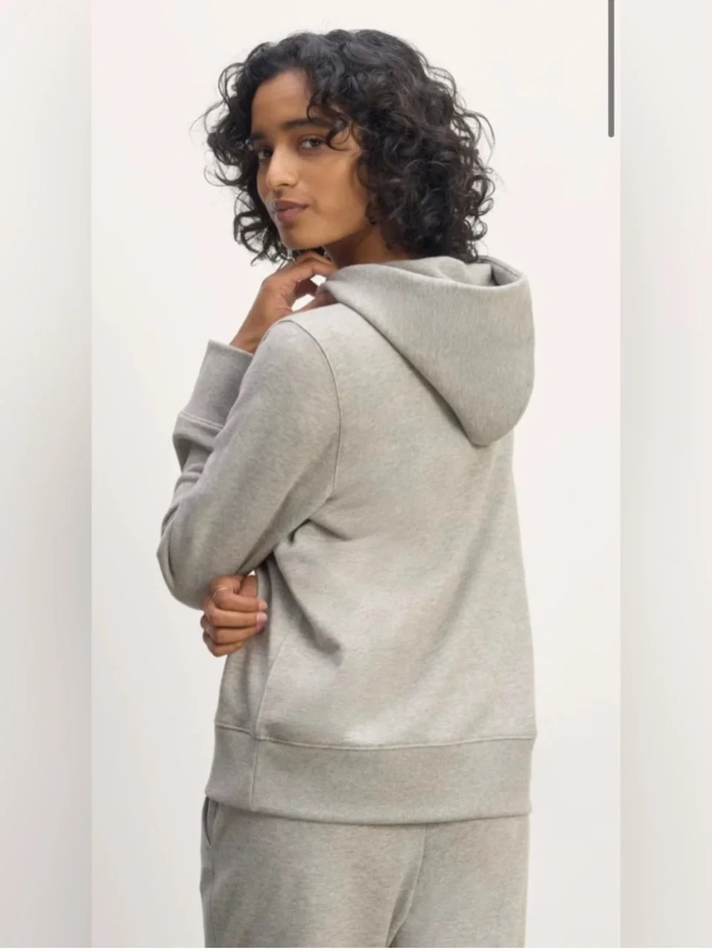 New Everlane THE OFF-DUTY TERRY HOODIE in Heathered Grey Size XXS